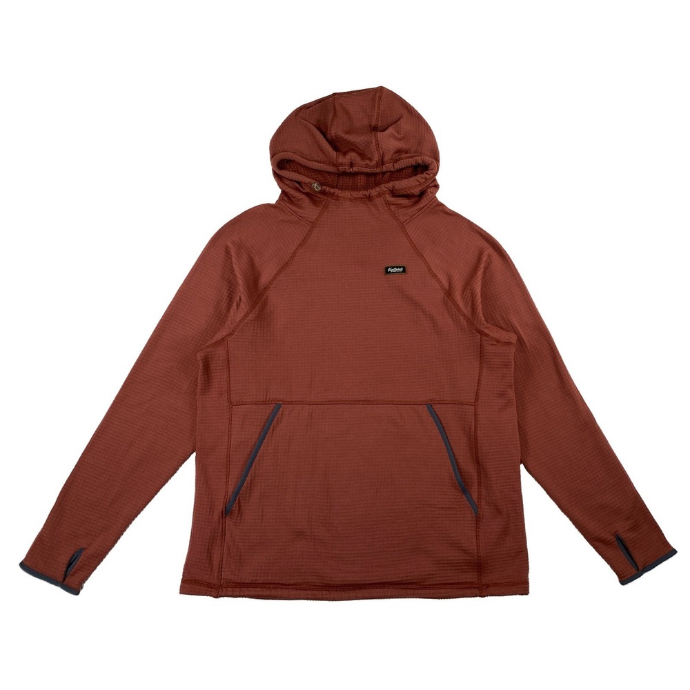 Fayettechill Polartec Grid Hoodie Pullover Men's Medium Brick Red USA Made
